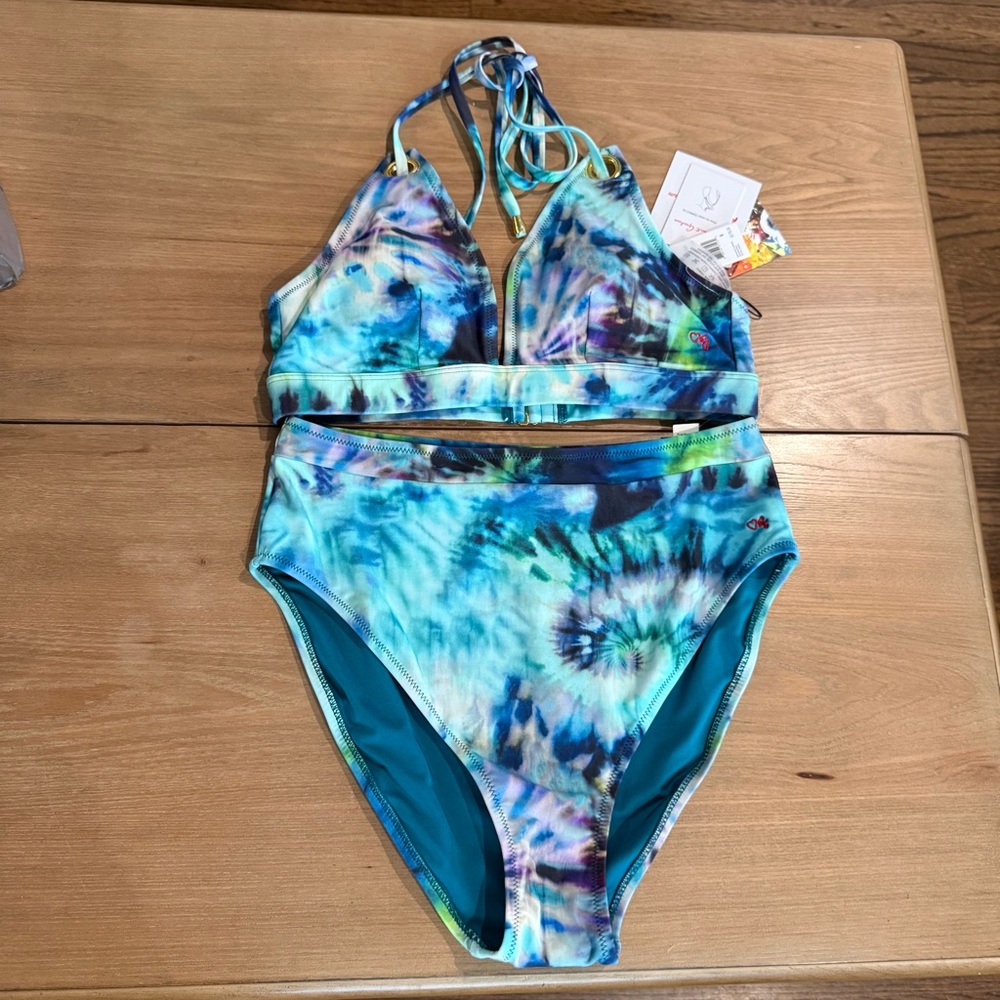 Robert Graham Tie‎ Dye Bikini Set Size 8 NWT